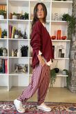 The Sunday Morning V Slouch Sweatshirt Burgundy